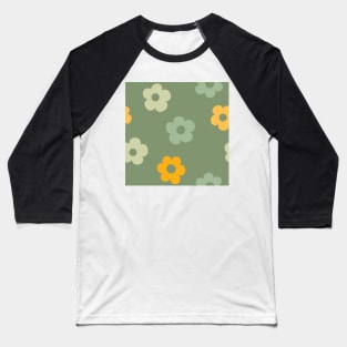 Chunky Retro Flowers - Garden Combo Baseball T-Shirt